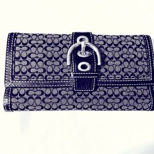 Coach Wallet, black & gray color; Excellent Condition
